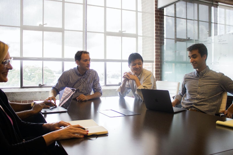 Veteran and PadSplit COO/Co-founder Frank Furman (far right) meeting with his team