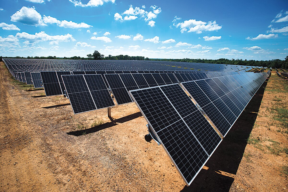 Solar panel farm